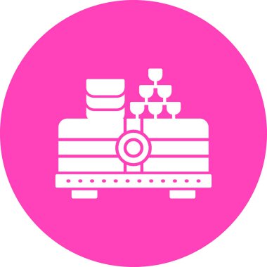 Bir benzin istasyonu simgesinin vektör illüstrasyonu