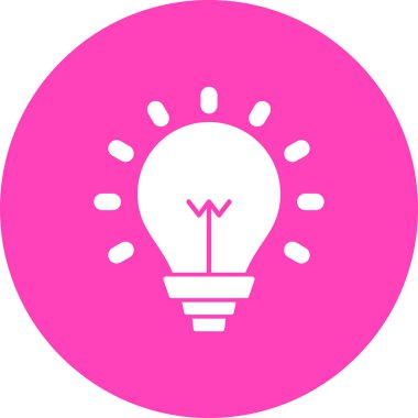 Ampul. Web simgesi basit illüstrasyon