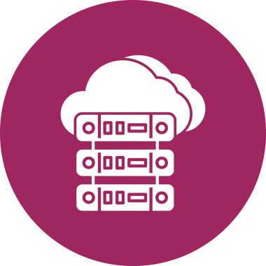 Bulut hesaplama. Web simgesi vektör illüstrasyonu