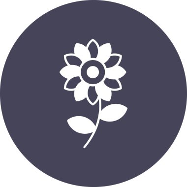 Çiçek. Web simgesi basit illüstrasyon