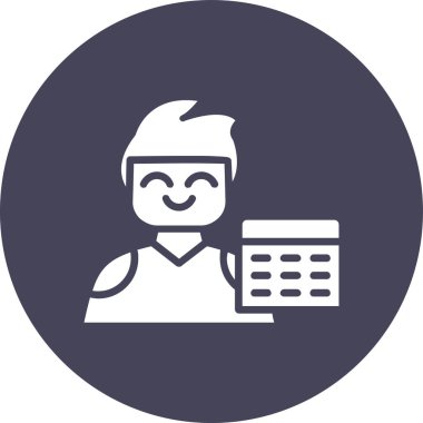 Elinde kitap olan bir adamın vektör çizimi