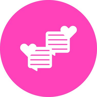 Web ve mobil uygulaması tasarımı, aşk logo kavramı için beyaz arka plan üzerinde izole simge vektör seviyorum