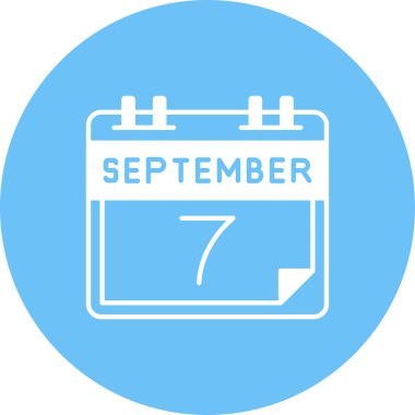 Tek bir günlük takvimdeki 7 Eylül tarihi