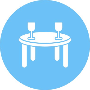 Akşam yemeği ikonu doldurulmuş - ana hatlarıyla