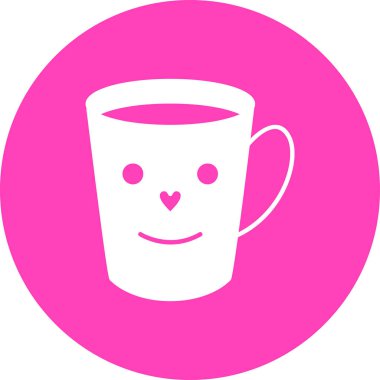 Bardak. Web simgesi basit illüstrasyon