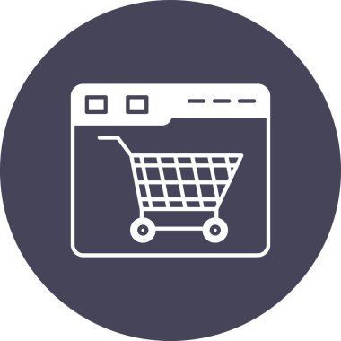 Alışveriş arabası vektör simgesi