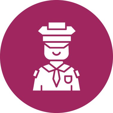 Polis. Web simgesi basit illüstrasyon