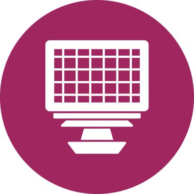 bilgisayar ekranı simgesi, basit vektör illüstrasyonu