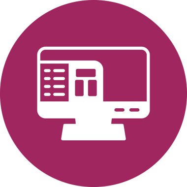 vektör lcd simgesi illüstrasyonu