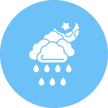 Yağmur. Web simgesi basit illüstrasyon