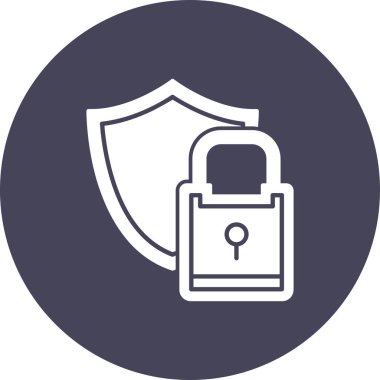 Kilit. Web simgesi basit tasarım