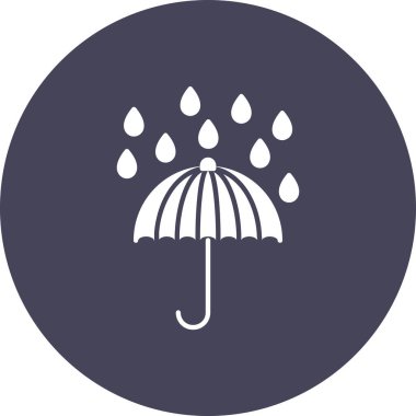 Şemsiye. Web simgesi basit illüstrasyon