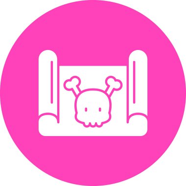 Bir kafatası simgesinin vektör çizimi