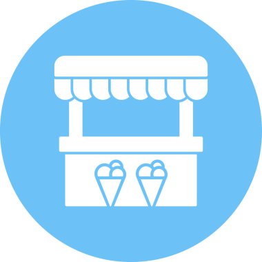 Mağaza. Web simgesi basit illüstrasyon