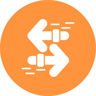 yön ok simgesi rozet biçiminde