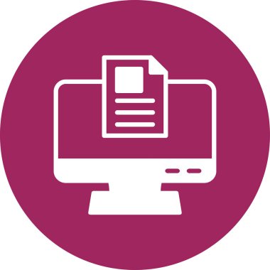 Bilgisayar. Web simgesi basit illüstrasyon