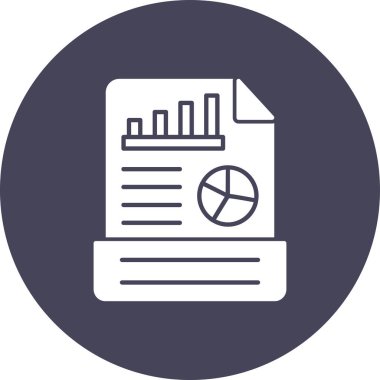 iş raporu simgesi. Web için iş grafiklerinin basit illüstrasyonu vektör simgeleri