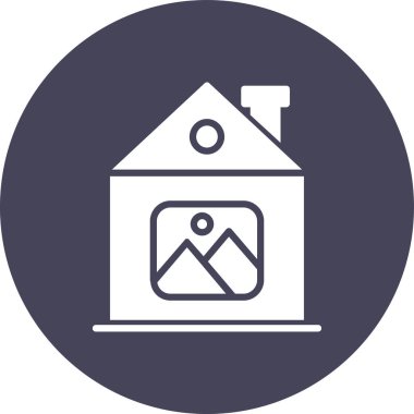 Ev simgesinin vektör illüstrasyonu