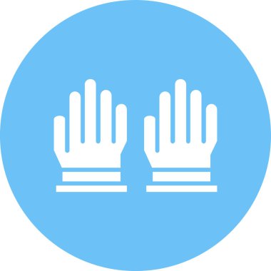 Modern b 'nin vektör çizimi eldivenlerin ikonundan yoksun