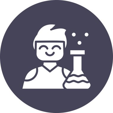 Bilim adamı simgesi vektör illüstrasyonu