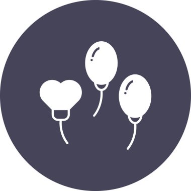 Kurdele vektör ikonlu balonlar. Basit resimleme