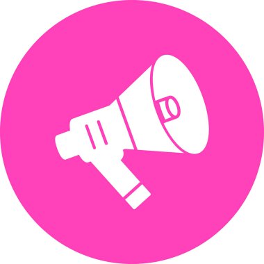 Konuşmacı. Web simgesi basit illüstrasyon