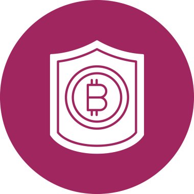 bitcoin. Web simgesi basit illüstrasyon