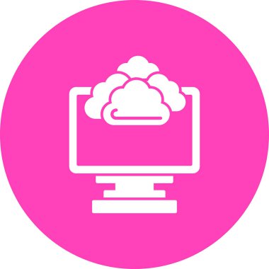 Bulut. Web simgesi basit illüstrasyon