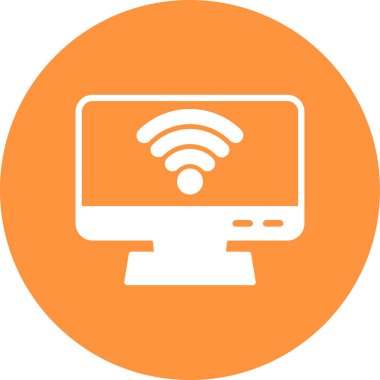 Dizüstü bilgisayar simgesi vektör çizimi