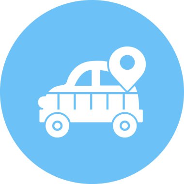 Araba simgesinin vektör illüstrasyonu