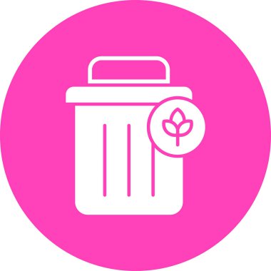 Çöp kutusu. Web simgesi basit illüstrasyon