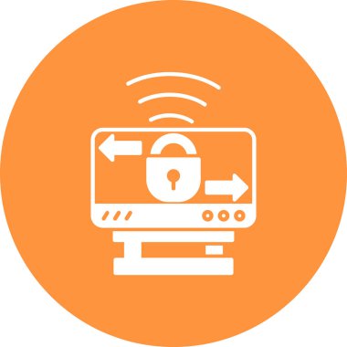 Güvenlik sistemi simgesi vektör illüstrasyonu