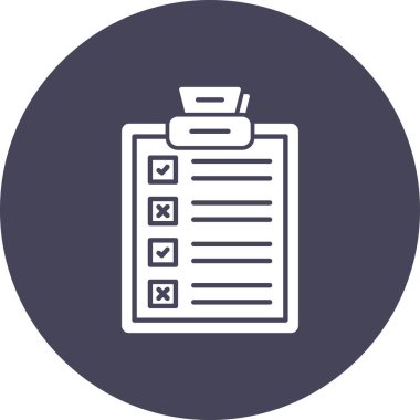 Kontrol listesi simgesinin vektör illüstrasyonu