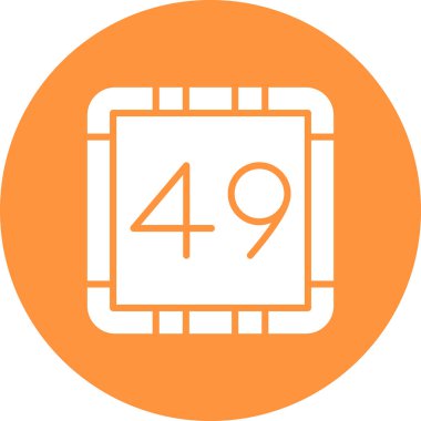 dijital numara 4 simgesi, basit vektör illüstrasyonu