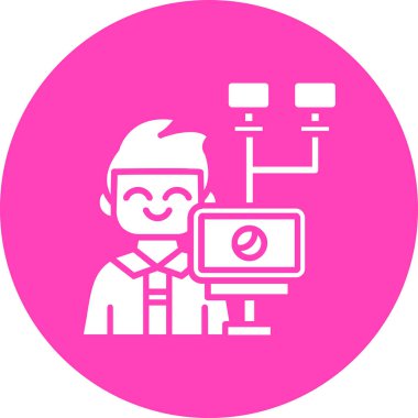 Ofisteki bir adamın vektör çizimi