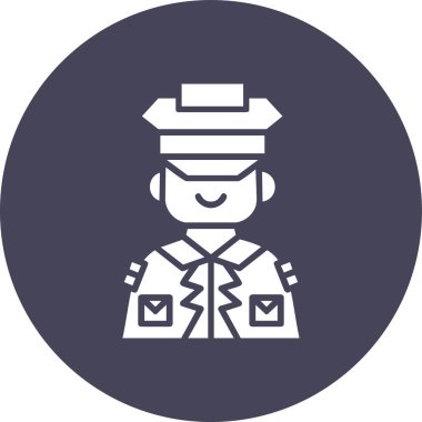 vektör polis simgesi illüstrasyonu