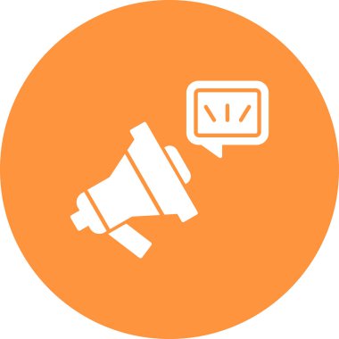 Konuşmacı. Web simgesi basit illüstrasyon