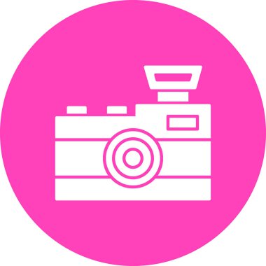 Fotoğraf makinası. Basit illüstrasyon