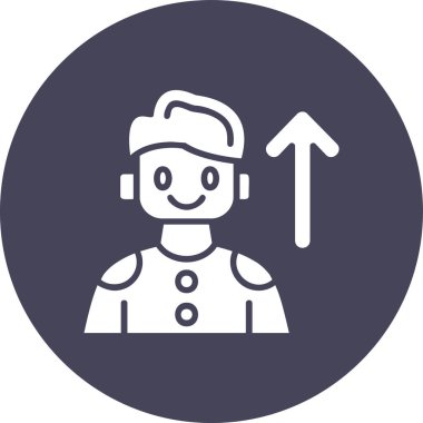 Robotlu adamın vektör illüstrasyonu