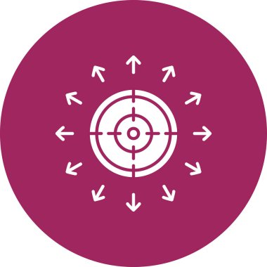 hedef ağ simgesi, vektör illüstrasyonu