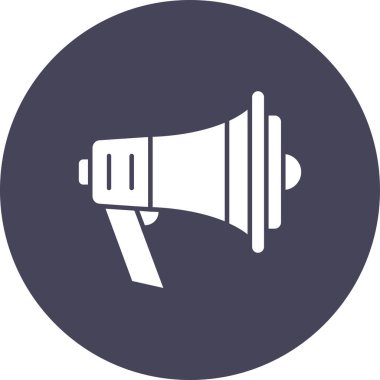 Megafon. Web simgesi basit illüstrasyon