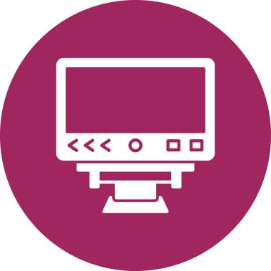 Monitör. Web simgesi basit illüstrasyon