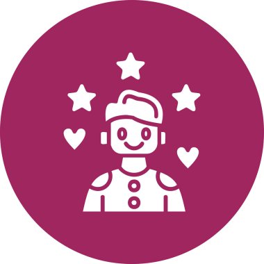 Robot simgesinin vektör illüstrasyonu