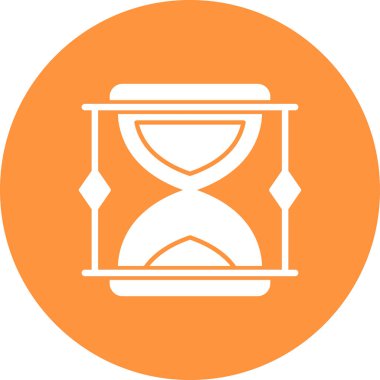 Kum saati. Web simgesi basit illüstrasyon