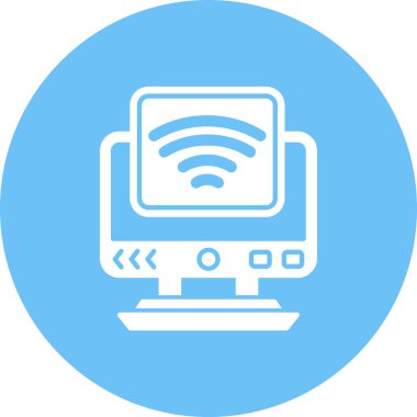 Kablosuz. Web simgesi basit illüstrasyon
