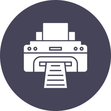 Yazıcı simgesi vektör illüstrasyonu