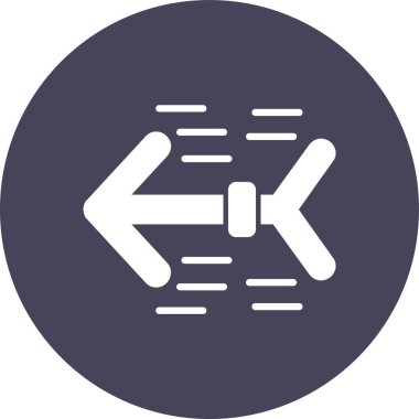 Yön ok simgesi, vektör illüstrasyonu