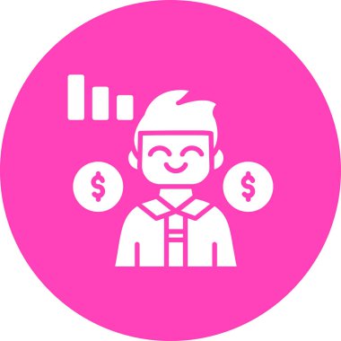 İş adamı simgesi, vektör illüstrasyonu basit tasarım