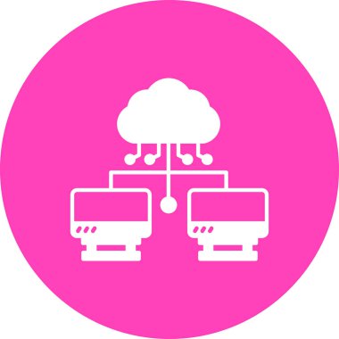 Bulut. Web simgesi basit illüstrasyon