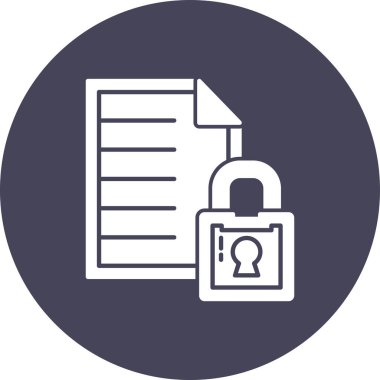 Dosya kilit vektör simgesi